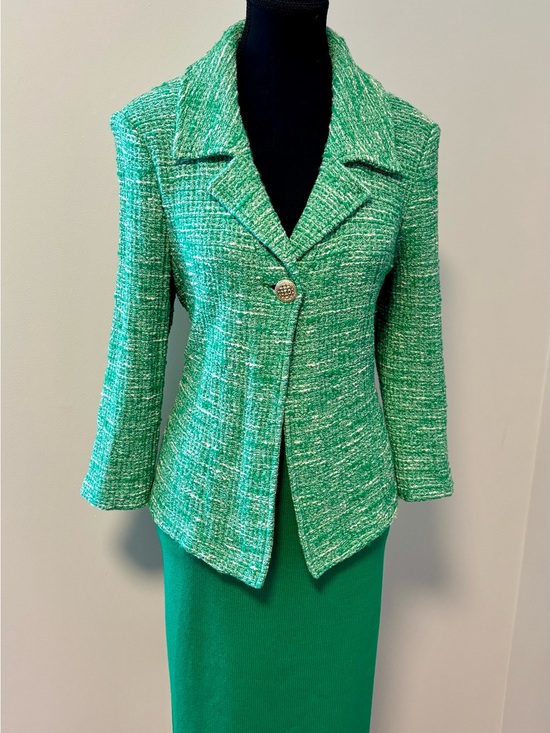 St. John Jackets & Blazers - St. John Green Tweed Women's Blazer and skirt
